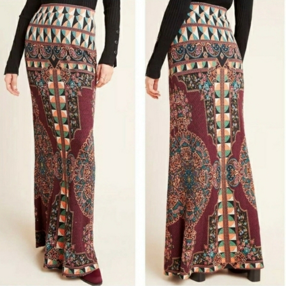 FARM Rio Dresses & Skirts - Farm Rio x Anthropologie Mixed Print  Maxi Long Skirt Size XS Festival Bohemian